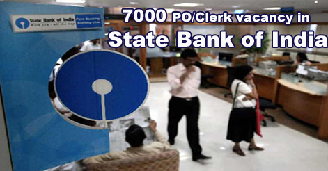 7000 vacancy in State Bank of India