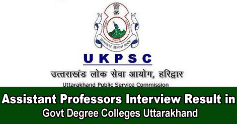 Assistant Professors Interview Result in Govt Degree Colleges Uttarakhand.jpg