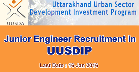 Junior Engineer Recruitment in UUSDIP 