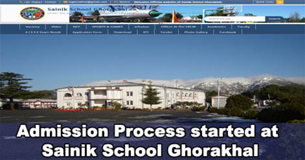 Admission Process started at Sainik School Ghorakhal