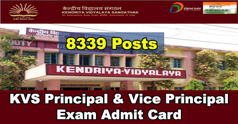 KVS Principal & Vice-Principal Admit Card Out