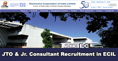 JTO & Junior Consultant Recruitment in ECIL