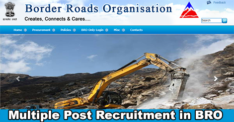 Multiple Post Recruitment in Border Road Organization (BRO)