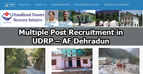 Multiple Post Recruitment in UDRP – AF Dehradun