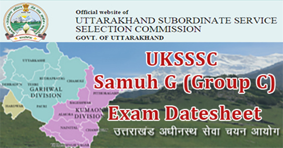 UKSSSC Examination Schedule Date Sheet