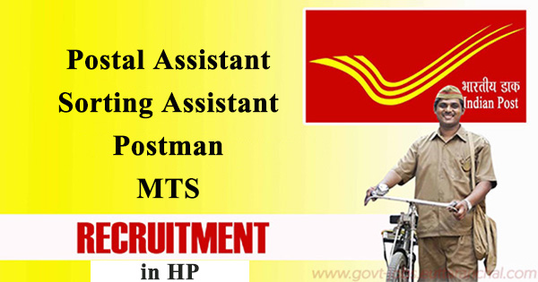 Postal Assistant Vacancy Himachal Pradesh